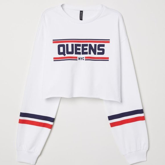 100% cotton H&M Long Sleeve Crop Top Queens NYC - Picture 2 of 9